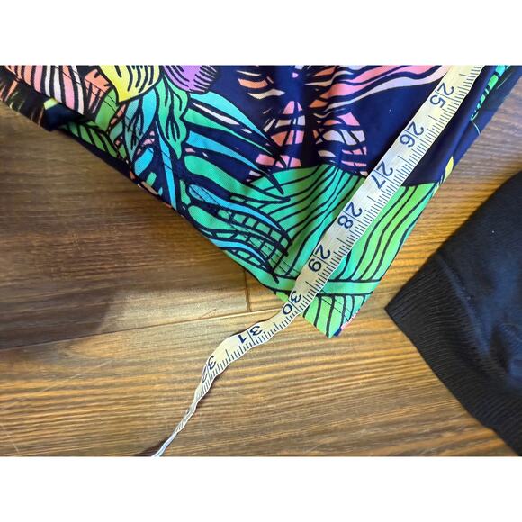 Beach Break Strapless Tropical Print Wide Leg Jumpsuit & Bolero Sweater Size XL - Picture 13 of 14